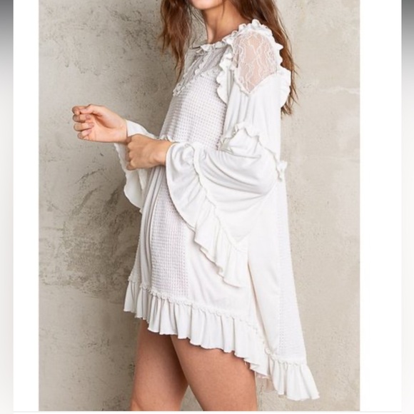Pol - White Lace tunic dress or Top - Picture 3 of 11